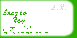 laszlo ney business card